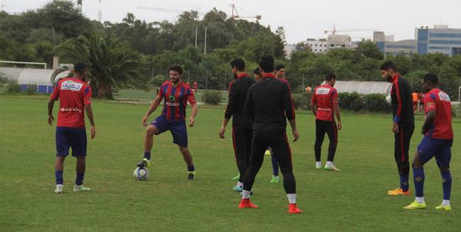 Les joueurs d'Al Ahly à l'entraînement à Tunis. (Photo alahlyegypt.com)