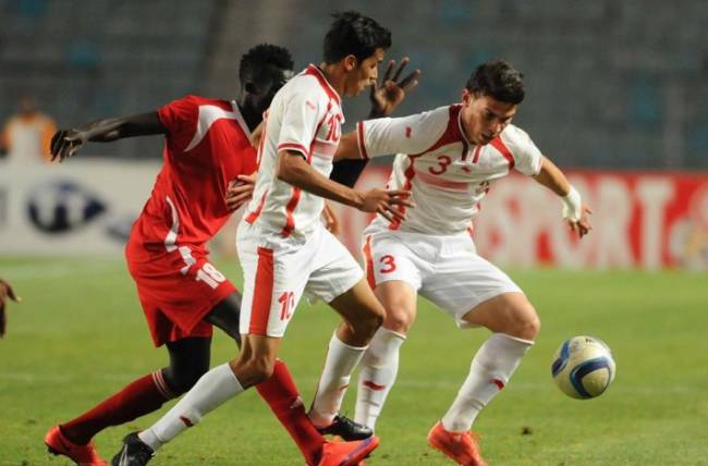 Action de jeu de l'équipe nationale olympique tunisienne. (Photo AfricaTopSport.com)