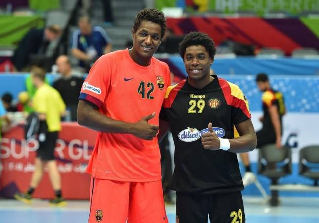 The Jallouz brothers who play for FC Barcelona and Espérance ST. (Super Globe 2014 Photo)
