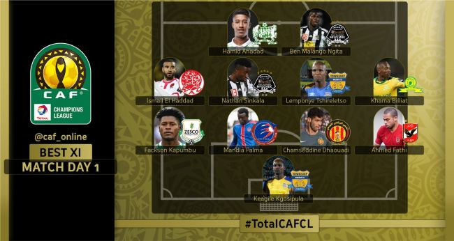 L'équipe-type de la première journée de la CAF Champions League 2018. (CAFOnline)