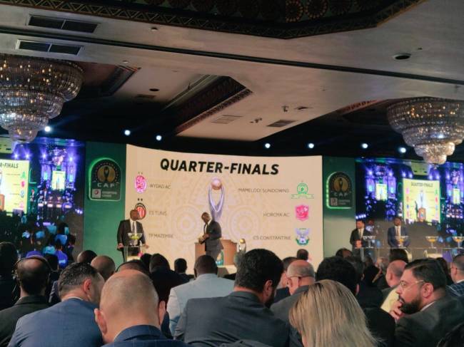 CAF Champions League knock-out phase draw. Photo | CAF Online