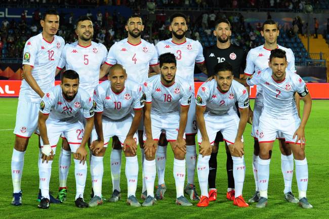 L'équipe de Tunisie ayant disputé le match de CAN Egypte 2019 face à la Mauritanie. (Photo CAFonline.com)