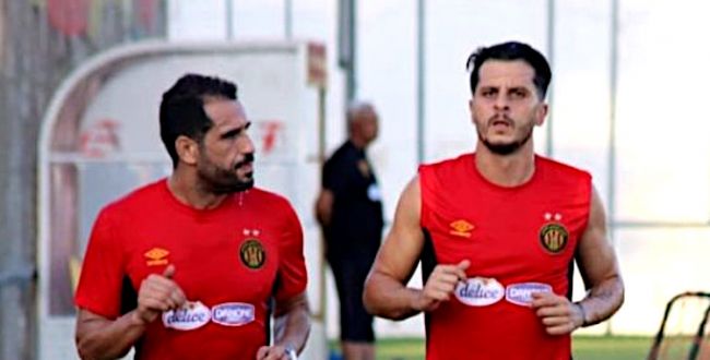 Sameh Derbali et Khalil Chammam à l'entraînement. (Photo est.org.tn)