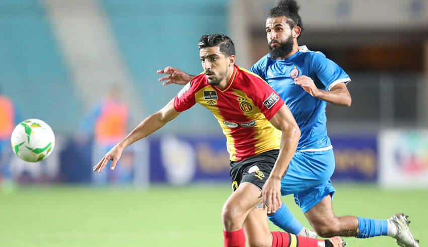 Ben Hamida in CAF CL action in Esperance's match in the preliminaries against Libyan side Al Ittihad. Photo | La Presse