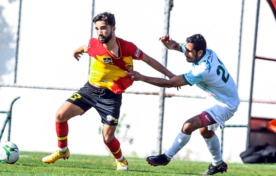 Farouk Mimouni auteur d'un but face à l'AS Rejiche en amical le 13 février 2022 au Parc B. (Photo est.org.tn)