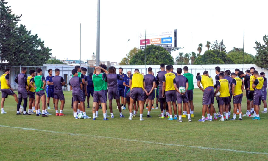 Les Sang et Or à l'entraînement au Parc B. (Photo est.org.tn)