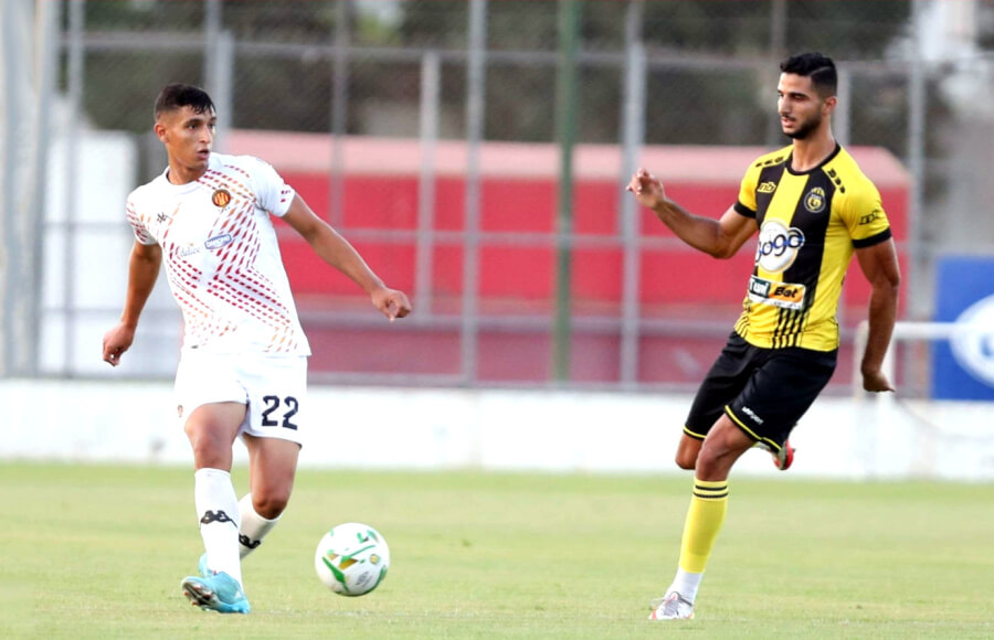 Le défenseur Hani Amamou lors du match amical face à l'ES hammam-Sousse au Parc Hassen Belkhodja. (Photo Taraji+)