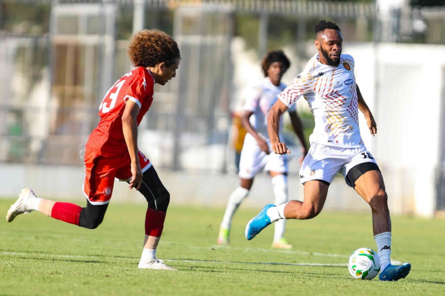 Fousseny Coulibaly face à Asswehly SC libyen en amical le 24 septembre 2022 au Parc B. (Photo Taraji+)