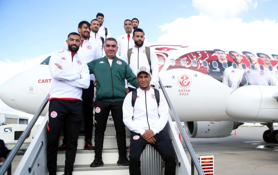La sélection tunisienne s'envole pour son dernier stage avant le mondial Qatar 2022. (Photo FTF)