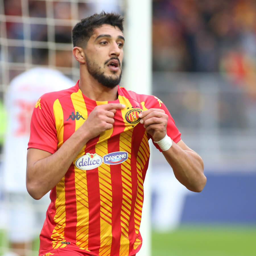 Ben Hammouda celebrates after scoring Esperance's first goal. Photo | CAF Online