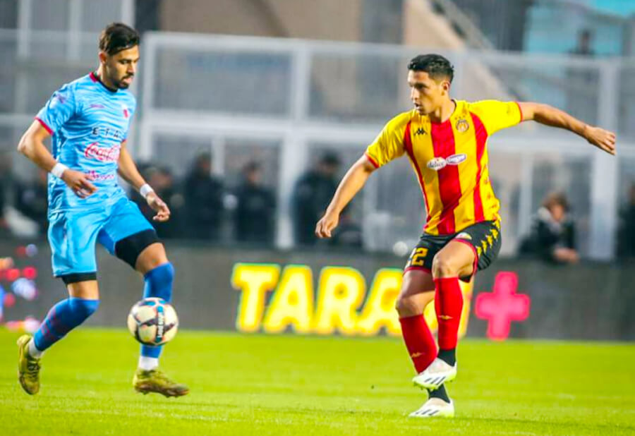 Hani Amamou lors du match face à l'US Tataouine, disputé le 13 décembre 2023 au stade de Radès. (Photo Taraji+)