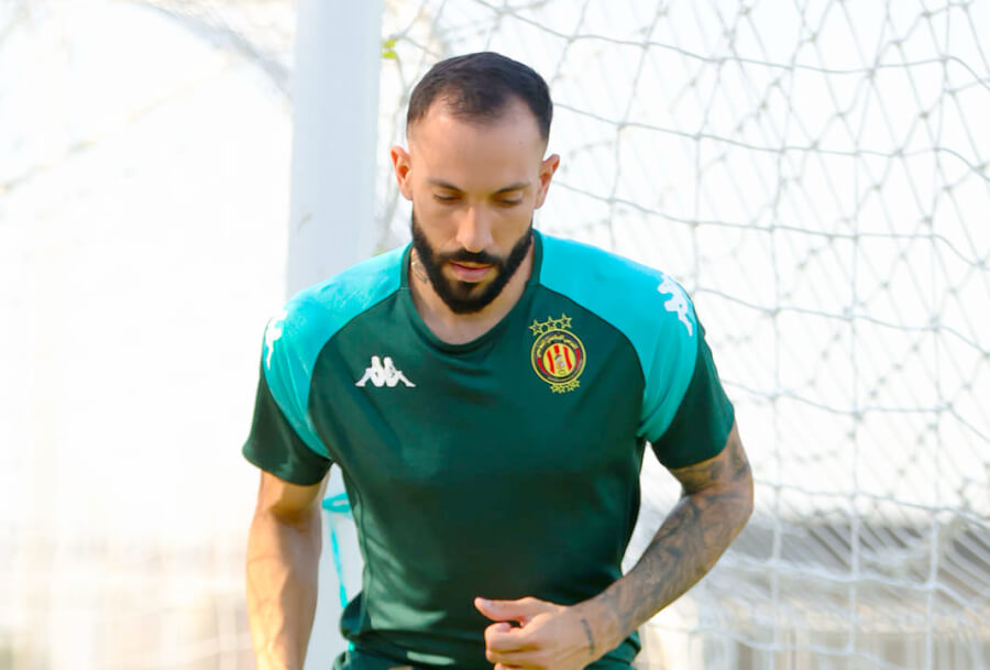 L'attaquant brésilien Rodrigo Rodrigues Sliva reprend les entraînements au Parc B. (Photo est.org.tn)