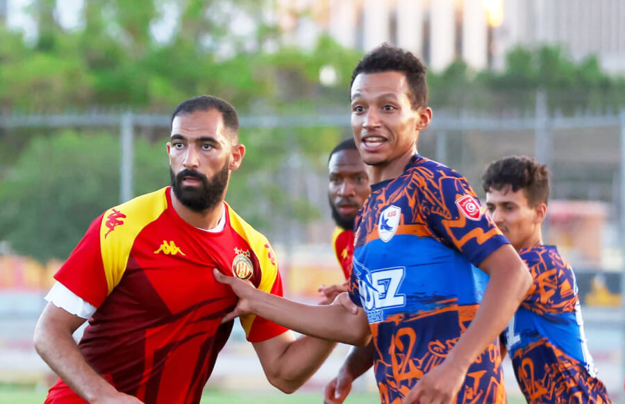 Yassine Meriah lors d'une rencontre amicale de préparation face à l'AS Soukra au Parc B. (Photo est.org.tn)