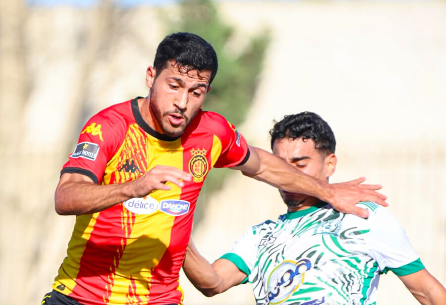 Houssem Tka during the match of the 2nd round of Ligue 1 against AS Soliman, on September 25, 2024 at the municipal stadium of Korba. (Photo est.org.tn)