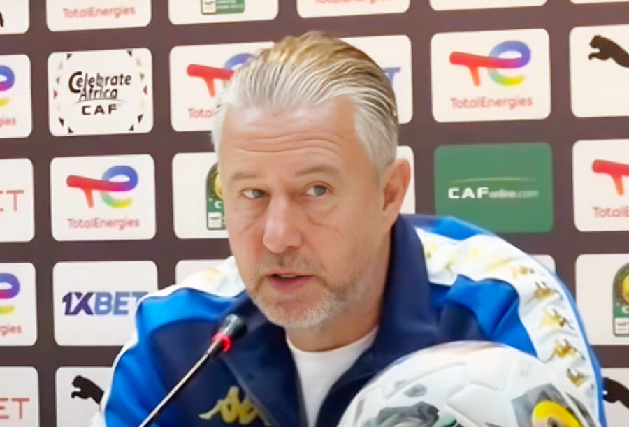 Esperance de Tunis' Romanian coach Laurentiu Reghecampf during the pre-match press conference ahead of the CAF Champions League match against Djoliba AC. (Facebook photo)