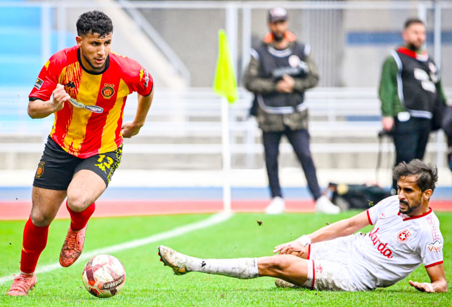 Raed Bouchniba lors du classico face à l'Etoile du Sahel, le 26 février 2025 au stade de Radès. (Photo est.org.tn)