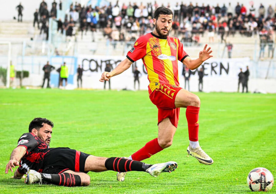 Houssem Tka during the match against AS Gabès at the Olympic stadium in Gabès, March 1, 2025. (Photo Taraji+)