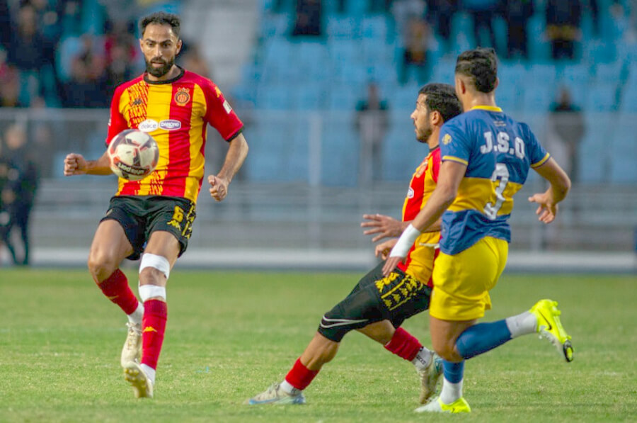 Hamza Jelassi et Houssem Tka lors du match face à la JS Omrane, le 1er décembre 2024, au stade de Radès. (Photo Taraji+)