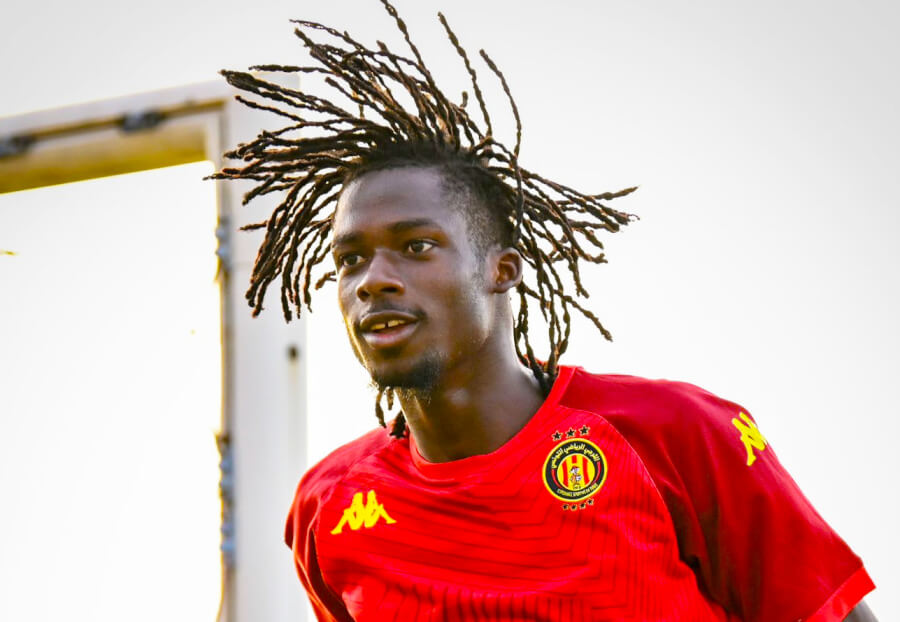 Ibrahima Keita, latéral droit international mauritanien, est désormais sang et or. (Photo est.org.tn)