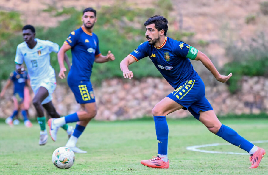 Le capitaine Mohamed-Amine Ben Hamida lors du match amical face à la Mauritanie à Tabarka. (Photo est.org.tn)