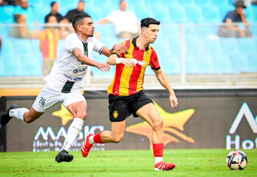 Kouceila Boualia and Yassine Kasseh during the match between Espérance and AS Soliman at the Radès stadium on August 28, 2025. (Photo est.org.tn)