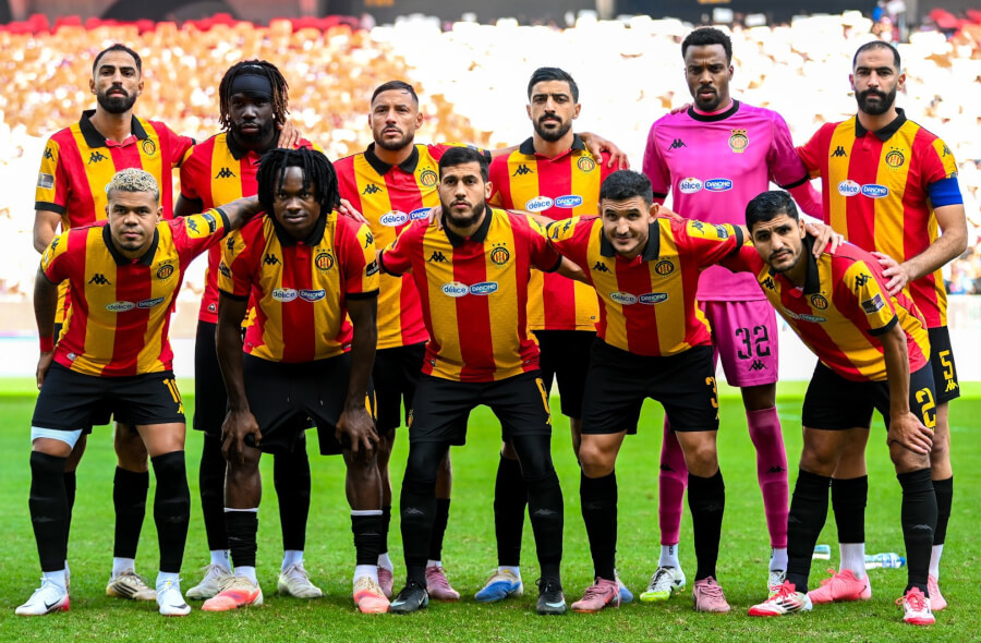 Le Onze sang et or ayant disputé le derby de la capitale, le 9 novembre 2025 au stade de Radès. (Photo est.org.tn)