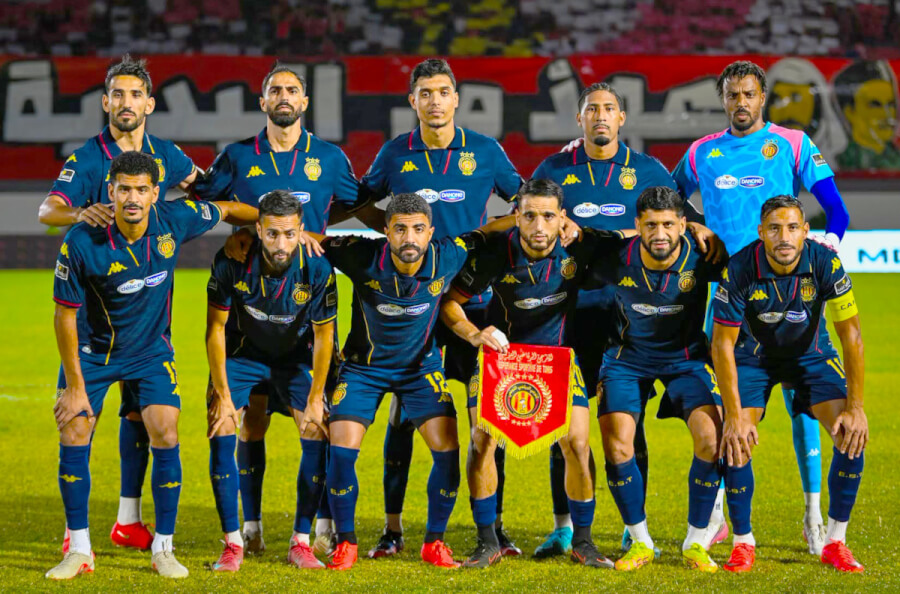Le Onze sang et or ayant disputé le match face au Swehly libyen à Misrata. (Photo est.org.tn)