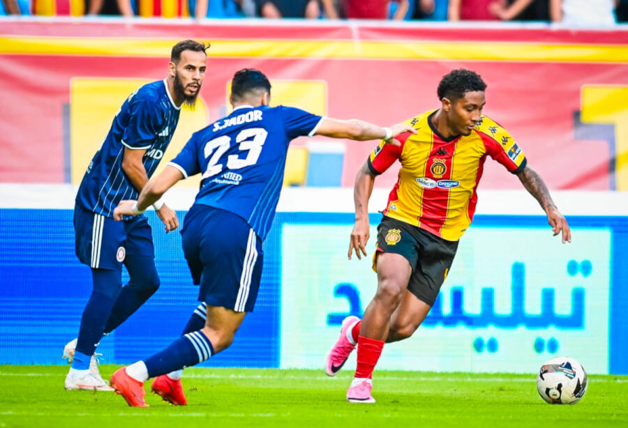 Brazilian player Lucas Ribeiro Costa shines against Swehly SC in the CAF Champions League, on October 24, 2026, at the Radès stadium. (Photo: est.org.tn)