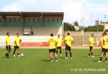Les joueurs sang et or effectuant un entraînement à Lomé, au Togo. (Photo A.F.)