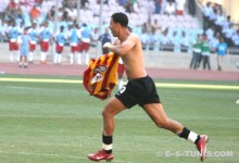 Aboucherouane marquant le but ayant permis à l'Espérance de remporter la Coupe de Tunisie 2008 face à l'Etoile. (Photo CHALA)