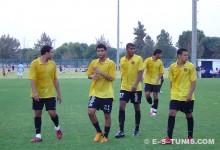 Les joueurs sang et or à l'entraînement à Radès. (Photo MSM)