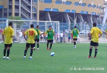 Les joueurs sang et or à l'entraînement à Radès. (Photo MSM)