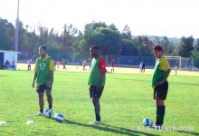 Un groupe de joueurs sang et or à l'entraînement à Radès. (Photo MSM)