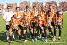 Le onze Sang et Or aligné contre l'EGS Gafsa le 18 octobre 2008 à El Menzah. (Photo CHALA)