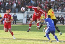 Michaël Eneramo, auteur du but de la victoire de l'Espérance de Tunis face à l'Etoile du Sahel à Sousse, le 20 décembre 2008. (Photo CHALA)