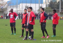 Des joueurs sang et or à l'entraînement au Parc «B». (Photo MSM)