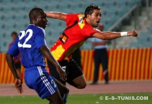 Khaled Ayari face au Dynamos FC, le 31 juillet 2010 à Radès. (Photo CHALA)