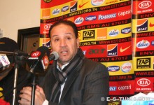 Nabil Maâloul, entraîneur de l'Espérance de Tunis, en conférence de Presse. (Photo CHALA)