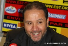 Maâloul lors de la conférence de presse d'après-match. (Photo CHALA)