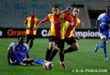 Msakni et Bouazzi, les deux buteurs sang et or lors de la demi-finale de la Ligue des champions face au Hilal du Soudan, le 15 octobre 2011 à Radès. (Photo CHALA)