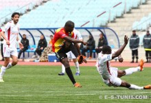 Le camerounais de l'Espérance Y. N'Djeng auteur du but de la victoire des Sang et Or face aux étoilés. (Photo CHALA)