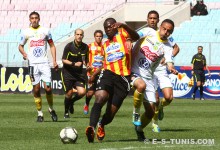 N'Djeng malchanceux face à l'AS Marsa, le 29 mars 2012 à Radès. (Photo CHALA)