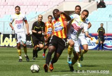 N'Djeng, malchanceux face à l'AS Marsa au match aller, trouve le chemin des filets au Chétioui. (Photo CHALA)