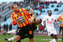 Walid Hichri buteur face à l'ES Zarzis, le 21 novembre 2012 à Radès. (Photo CHALA)