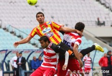 L'attaquant Jouini lors du derby EST - CA (3-1), du 31 mars 2013 à Radès. (Photo CHALA)