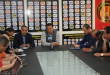 Kanzari en conférence de presse d'avant-match. (Photo : Tunisports.net)
