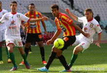 Jouini ratant de près un but face à la JSM Béjaïa en 1/16 de finale retour de la Ligue des champions d'Afrique, le 4 mai 2013 à Radès (Photo CHALA)