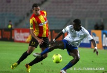 Youssef Belaïli face à Séwé Sport en Ligue des champions, le 31 août 2013 à Radès. (Photo CHALA)