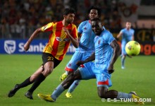 Oussama Darragi auteur du deuxième but face au CRD Libolo en Ligue des champions, le 14 septembre 2013 à Radès. (Photo CHALA)