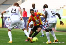 Khaled Gharsellaoui auteur d'un bon match face au CS Sfaxien, le 18 décembre 2013 à Radès. (Photo CHALA)